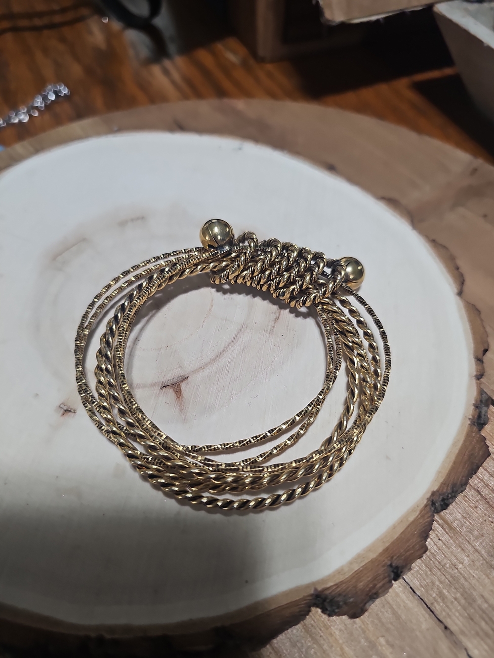 Gold Multi-Strand Coil Bracelet - Brand Vintage